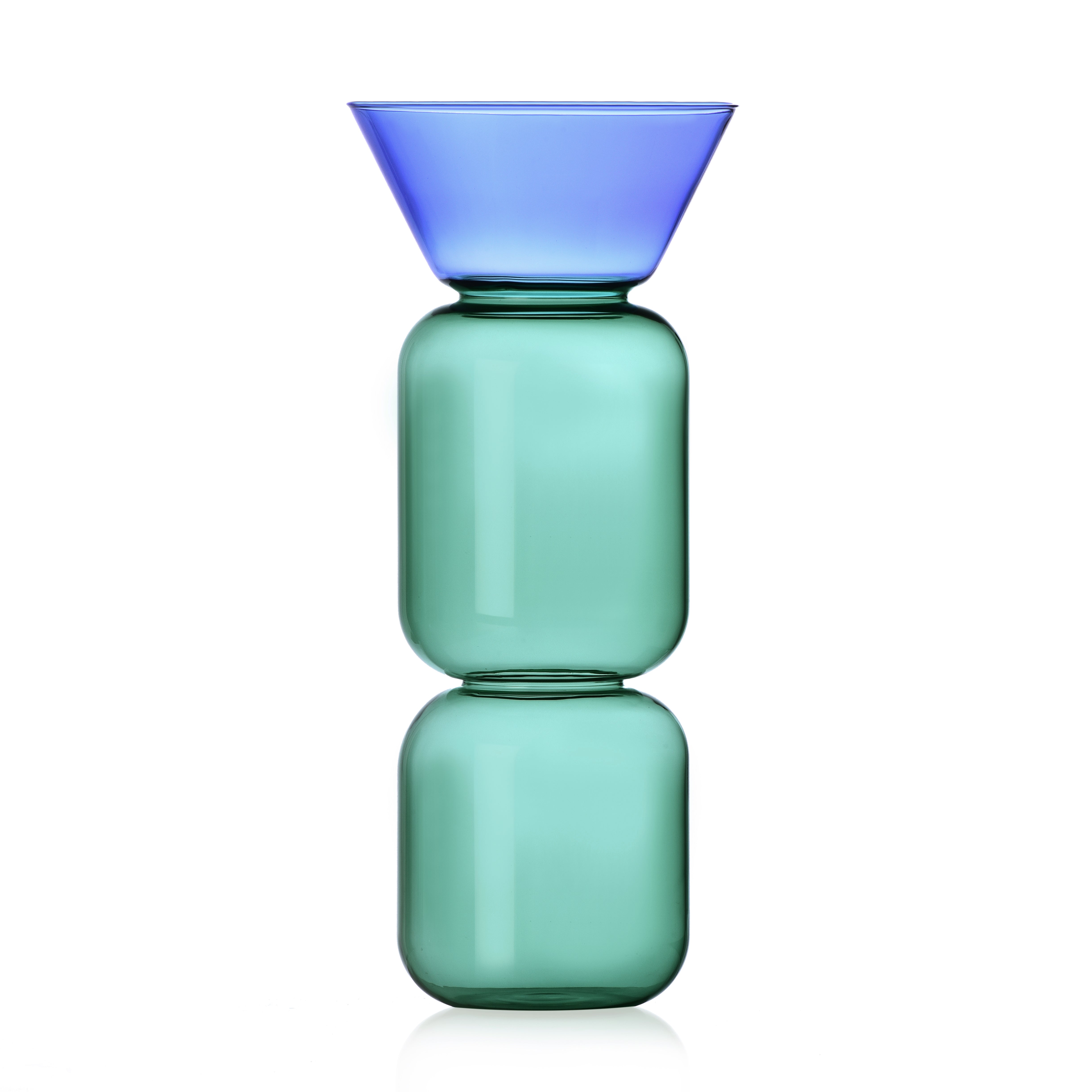 GELEE vase petrol-light blue big