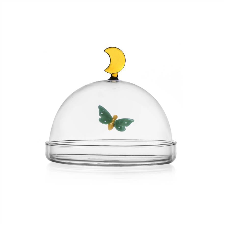 GARDENPICNIC dome w/dish butterfly moon