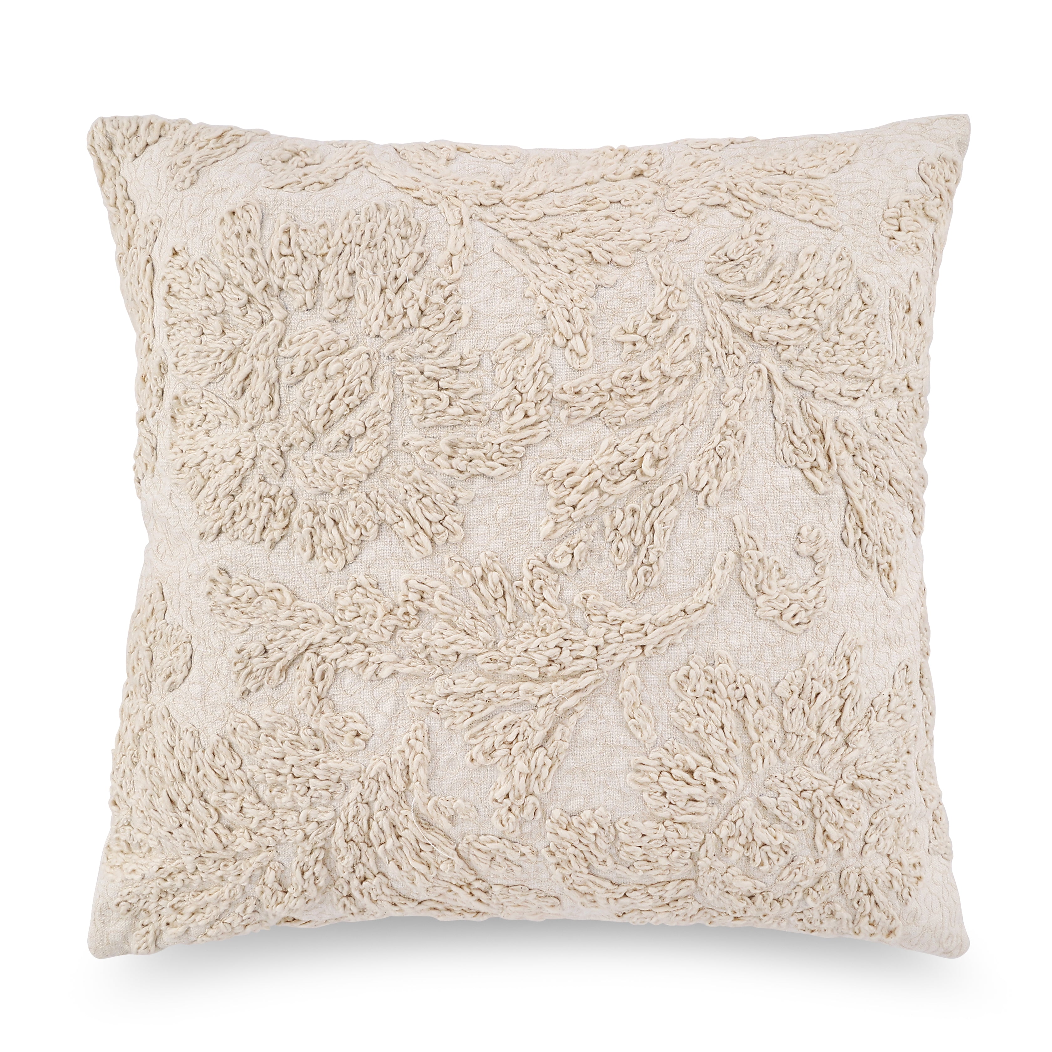 Floral Collection- Ivory Blossom Cushion