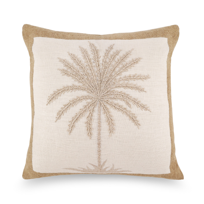 Palm Collection- Linen Palm Serenity Cushion