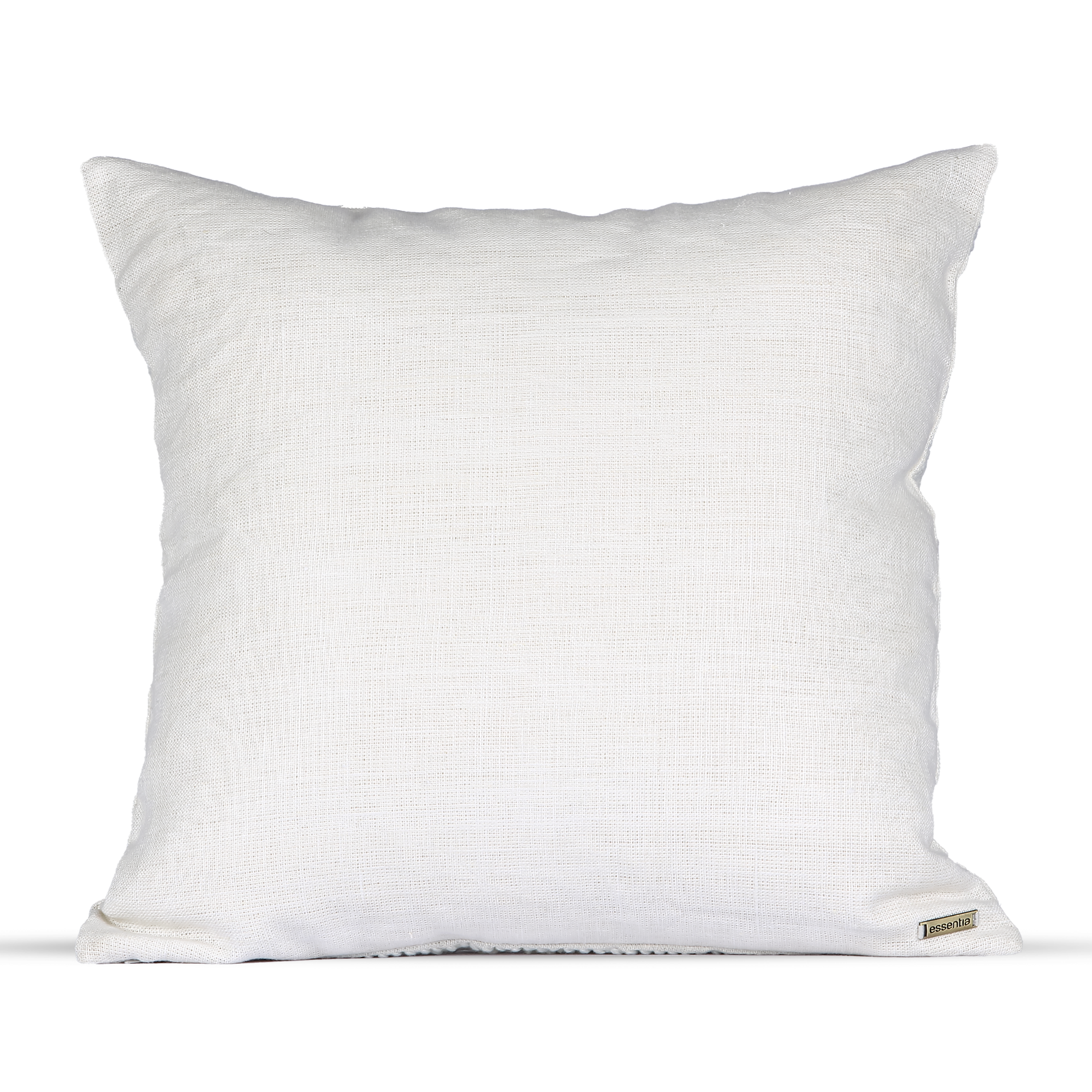 Wildflower Edge Linen Cushion Cover- white