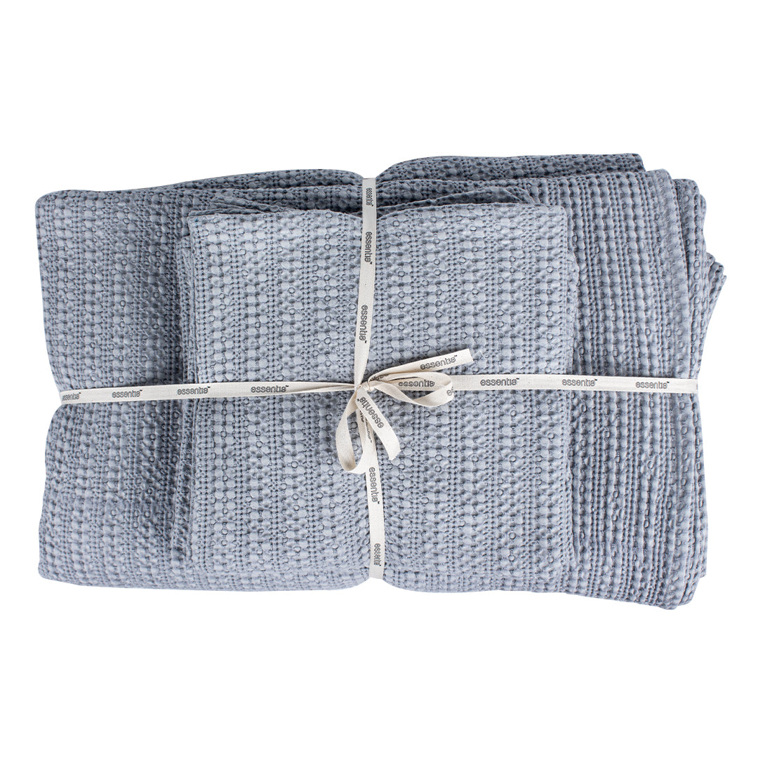 Stil Grey waffle Bed spread and 2 euro sham