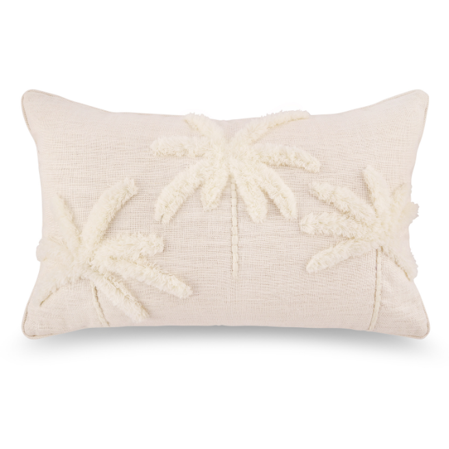 Palm Collection- Linen Fuzzy Oasis Cushion