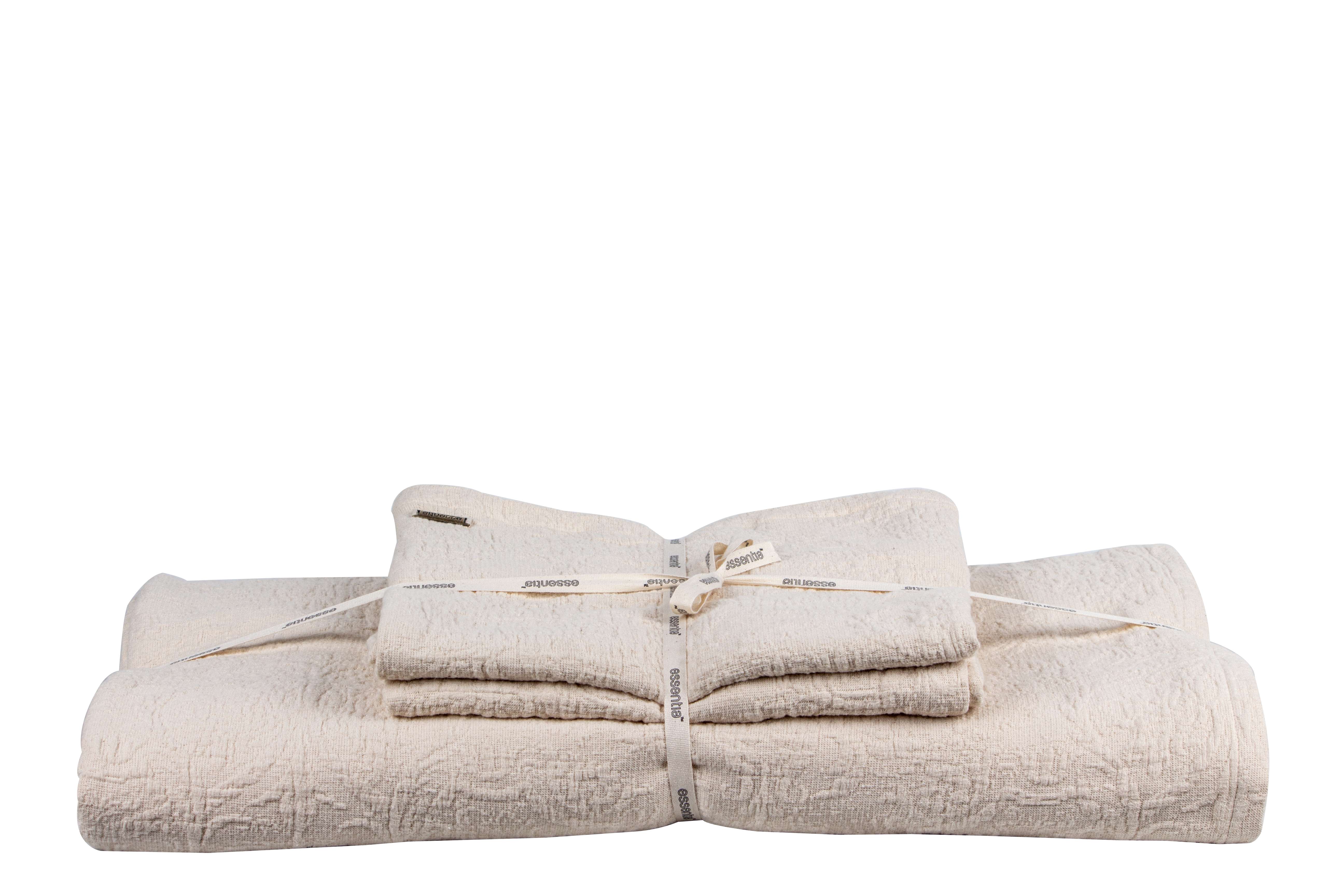 ivory jacquard Bed spread and 2 euro sham