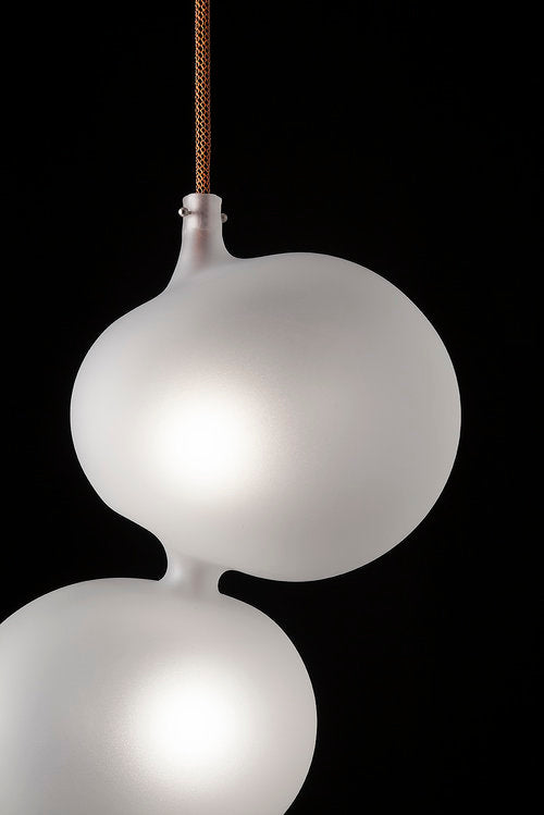 SERENDIPITY SUSPENSION LAMP- frosted hand blown glass