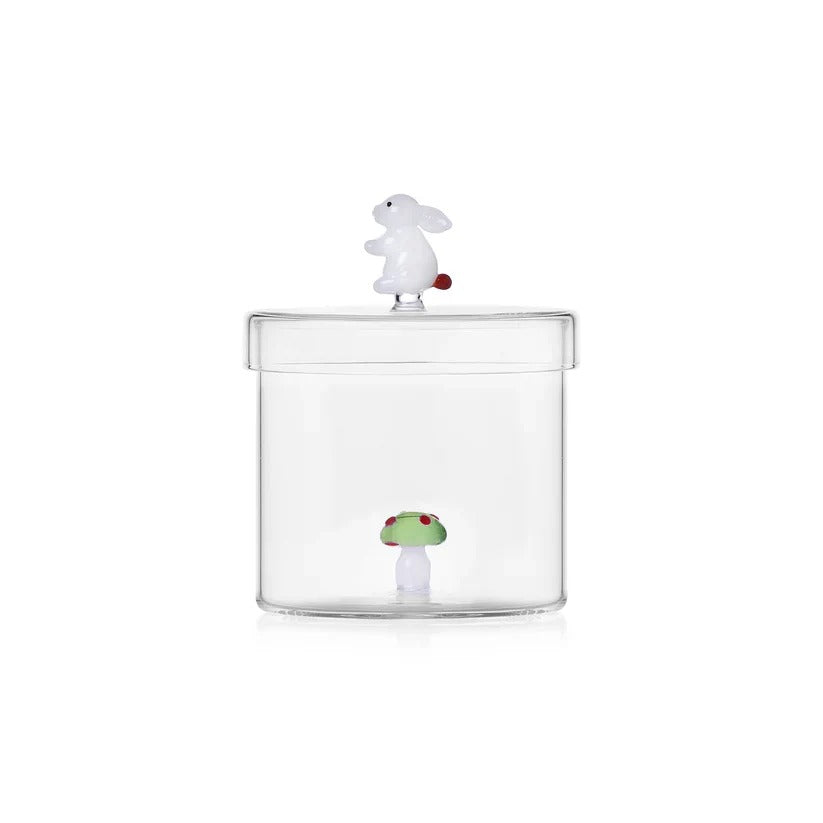 ALICE Tealight Rabbit w/green mushroom