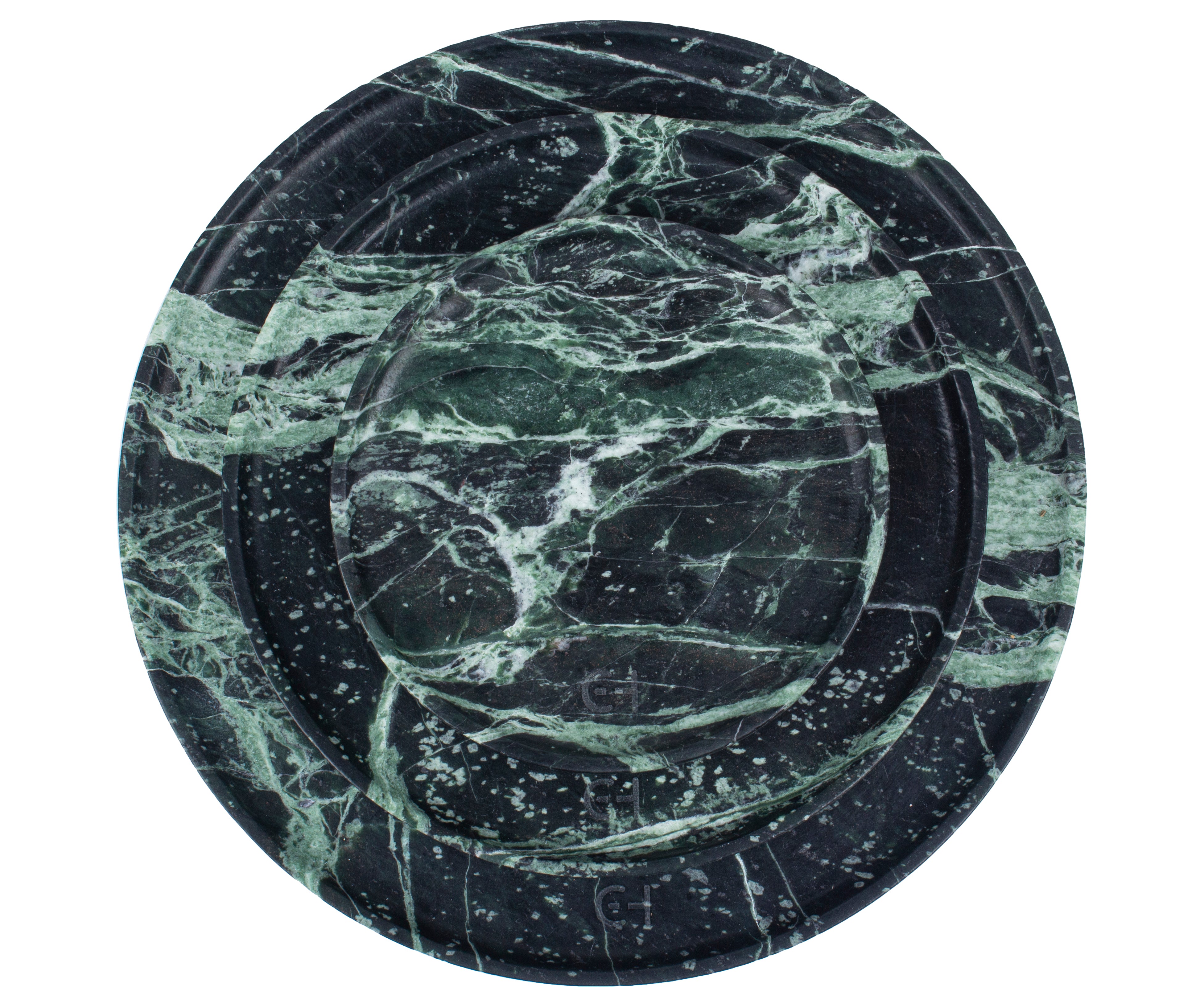 Green Spider Stone Round Tray