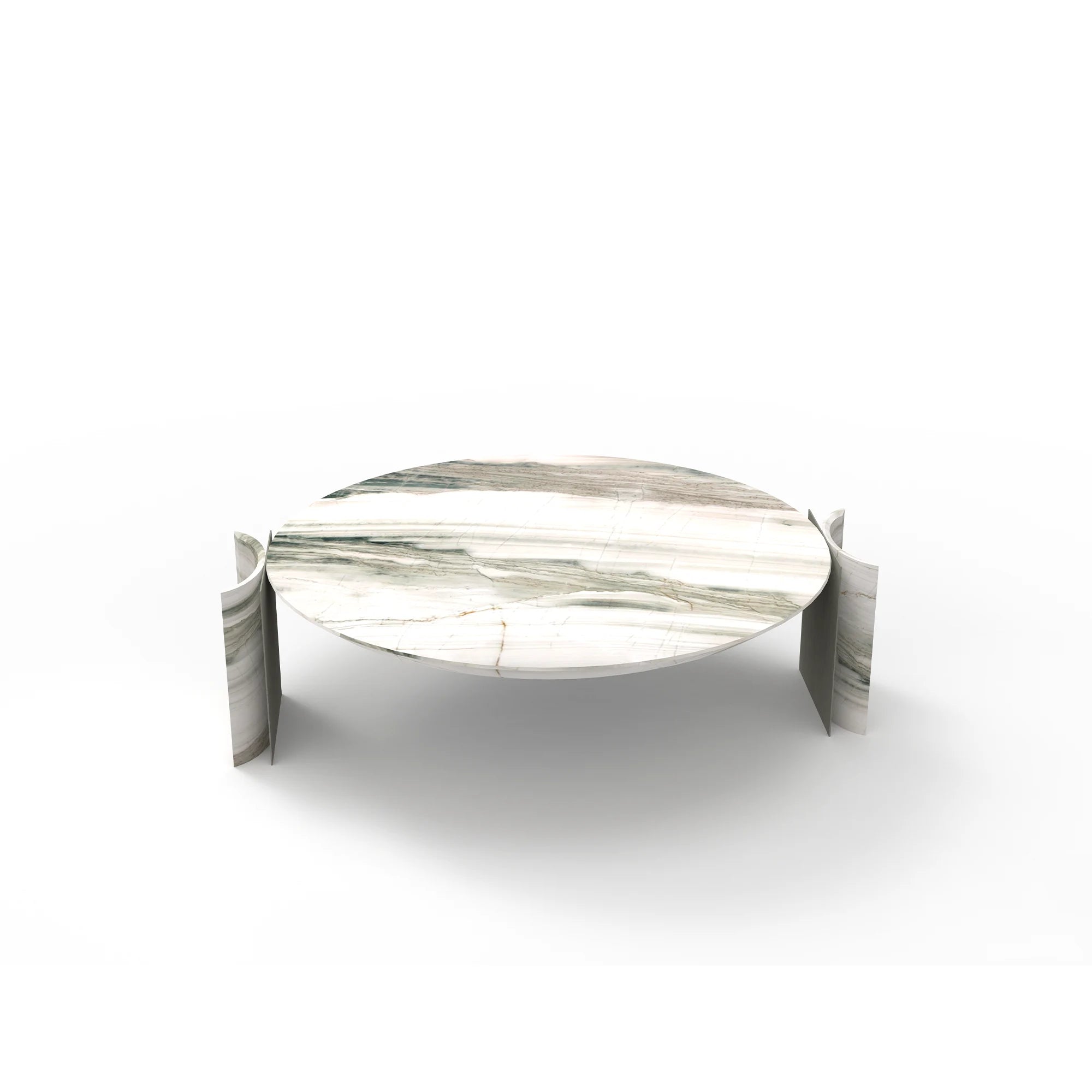 Aurora Coffee Table – A Symphony of Stone and Metal