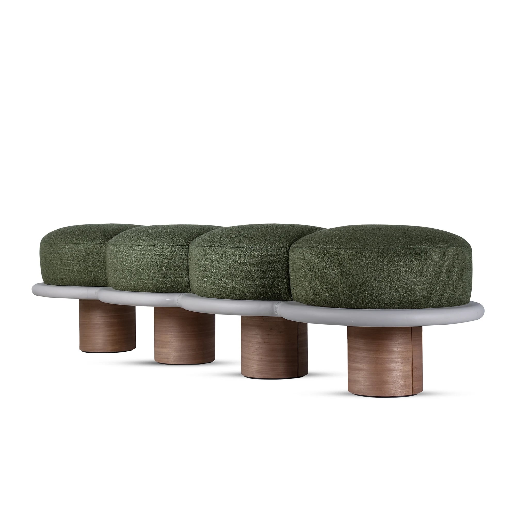 Verdant Modular Ottoman - smooth PU-coated base