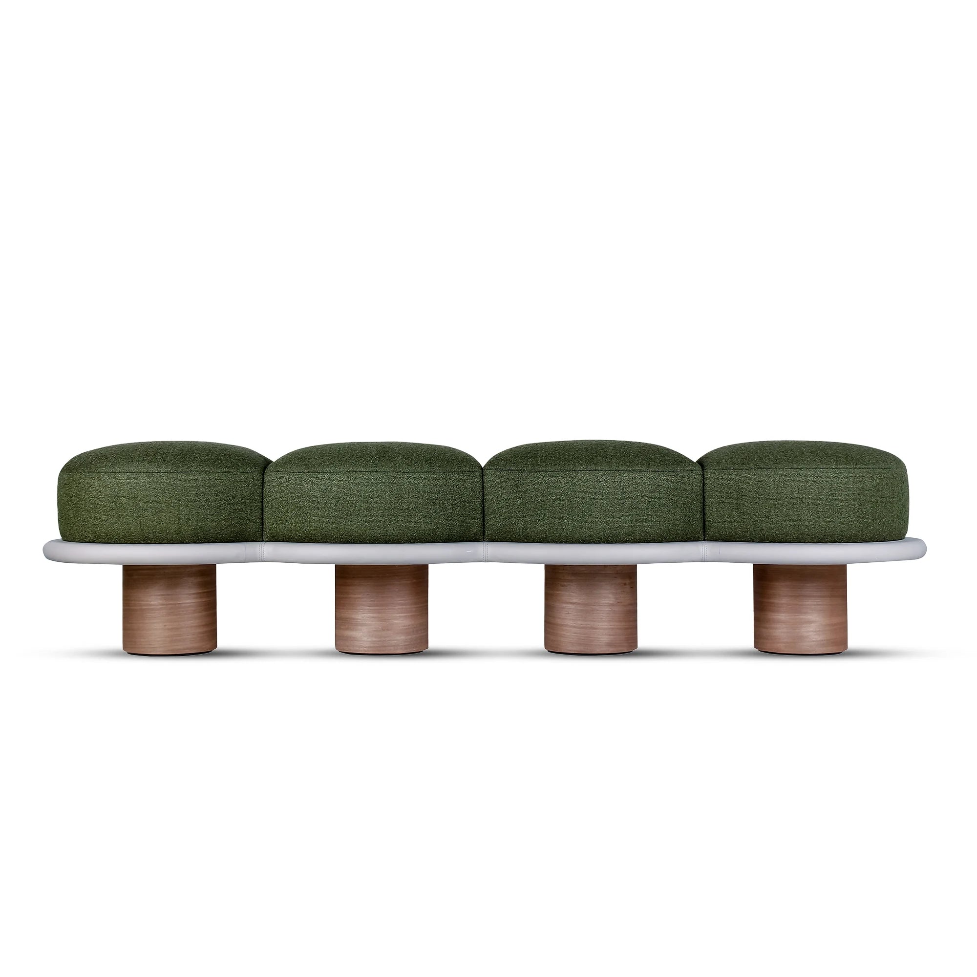 Verdant Modular Ottoman - smooth PU-coated base